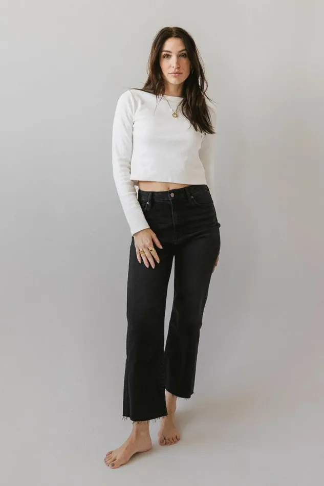 Avery Straight Leg Jeans Black Women Bohme Denim
