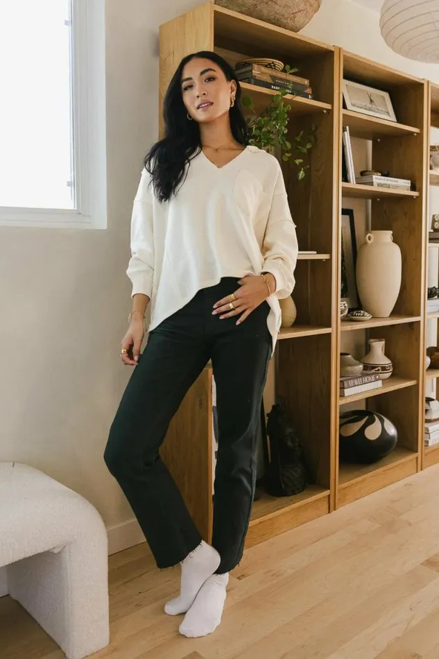Avery Straight Leg Jeans Black Women Bohme Denim