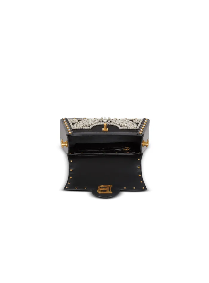 BBuzz Dynasty Bag In Embroidered Satin Black Women Balmain Handbags