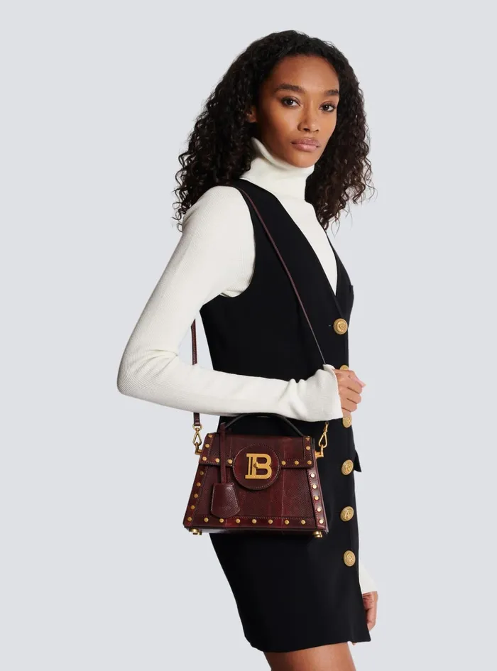 BBuzz Dynasty Karung Leather Bag Red Women Balmain Handbags