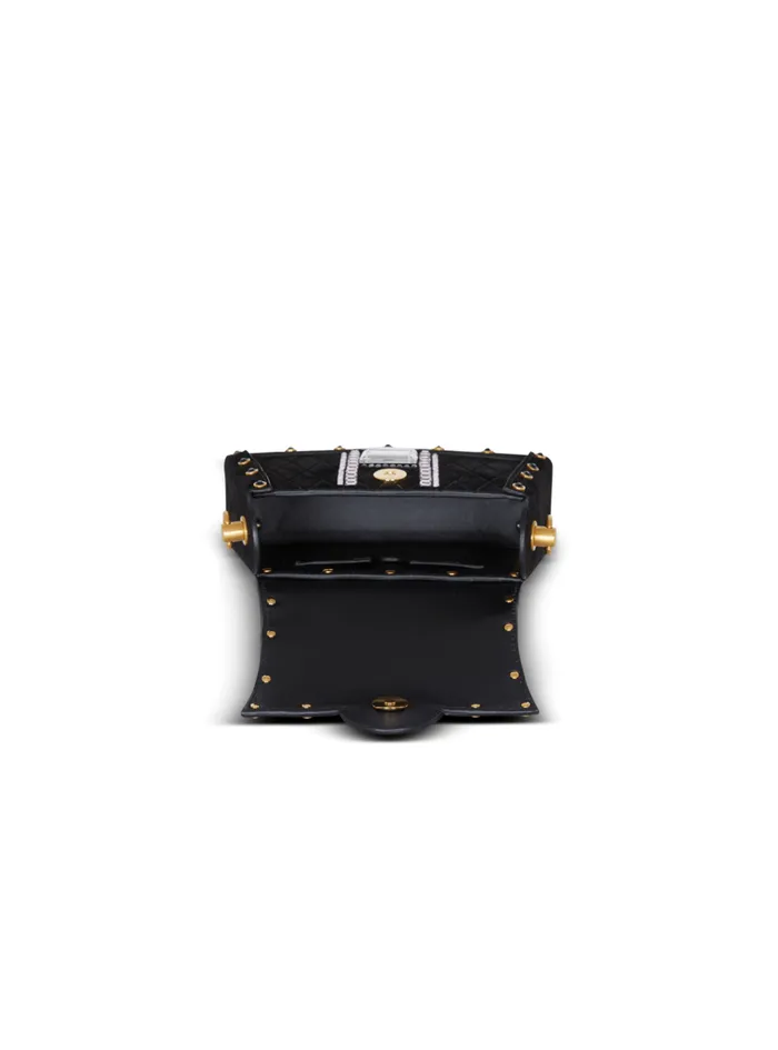 BBuzz Dynasty Small Suede Bag With Embroidery Black Women Balmain Handbags
