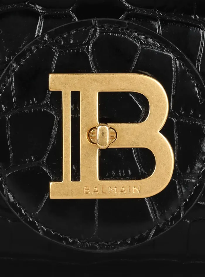 BBuzz Pouch 23 Leather Clutch Black Women Balmain Clutches