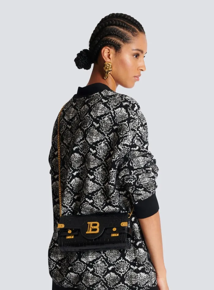 BBuzz Pouch 23 Leather Clutch Black Women Balmain Clutches