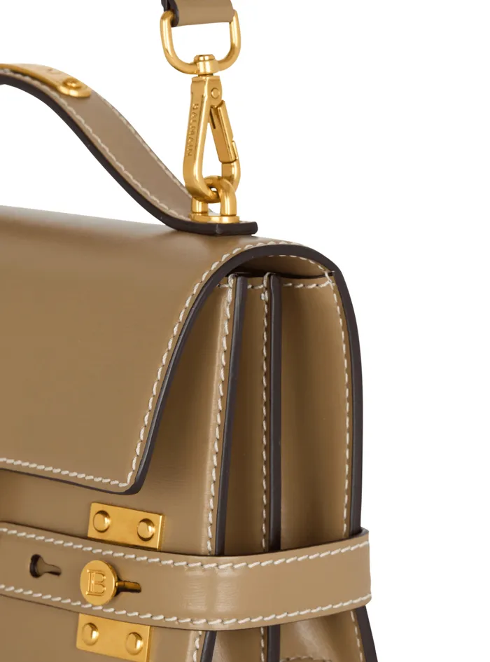 BBuzz Shoulder 24 Calfskin Bag Brown Women Balmain Handbags