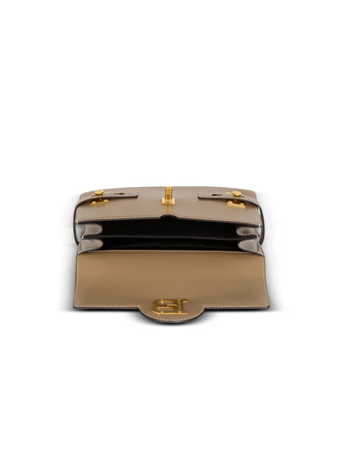 BBuzz Shoulder 24 Calfskin Bag Brown Women Balmain Handbags