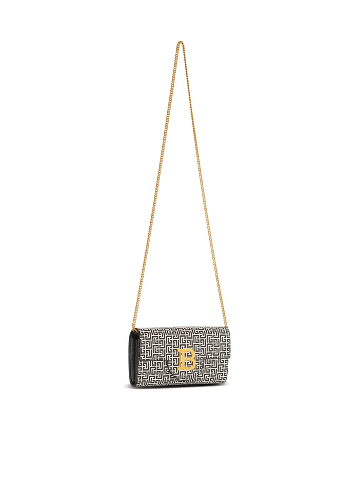 BBuzz Wallet In Monogrammed Embossed Calfskin Black Women Balmain Clutches