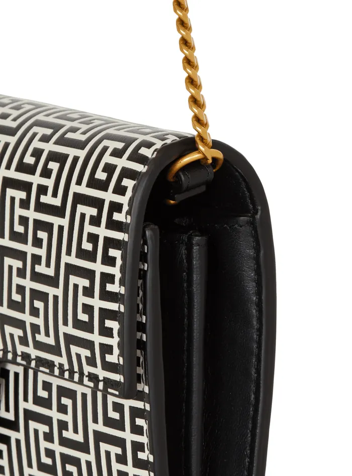 BBuzz Wallet In Monogrammed Embossed Calfskin Black Women Balmain Clutches