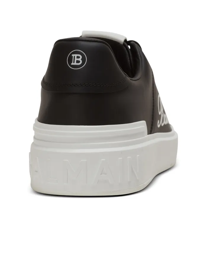 BCourt Signature Calfskin Sneakers Black Men Balmain Sneakers