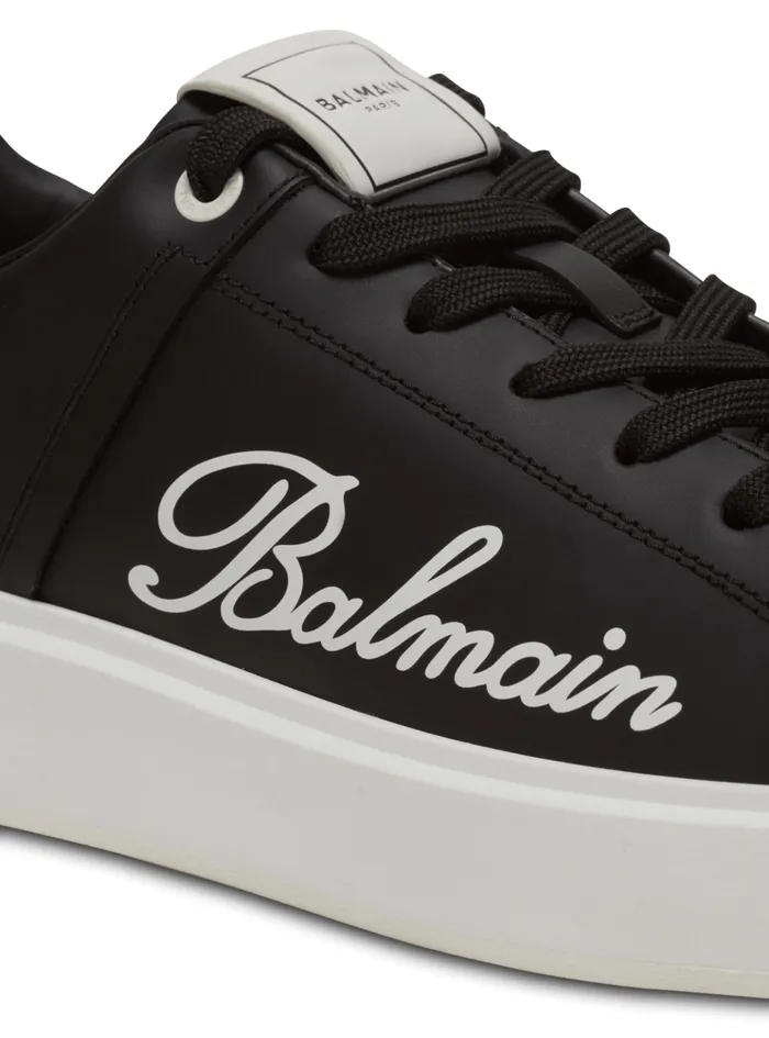 BCourt Signature Calfskin Sneakers Black Men Balmain Sneakers