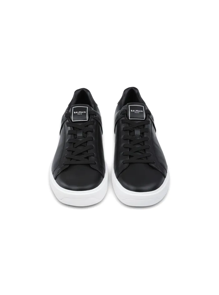 BCourt Trainers In Calfskin Black Women Balmain Sneakers