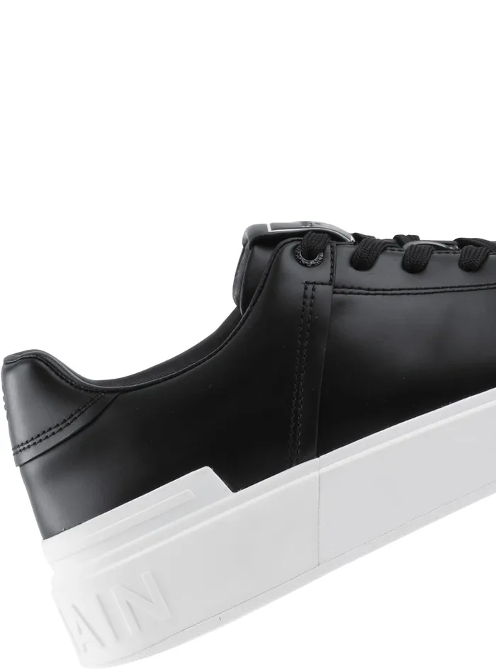 BCourt Trainers In Calfskin Black Women Balmain Sneakers
