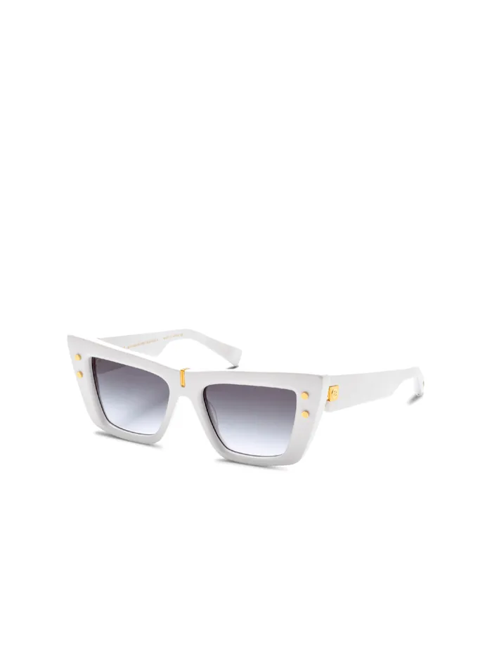 BEye Sunglasses White WomenMen Balmain Eyewear