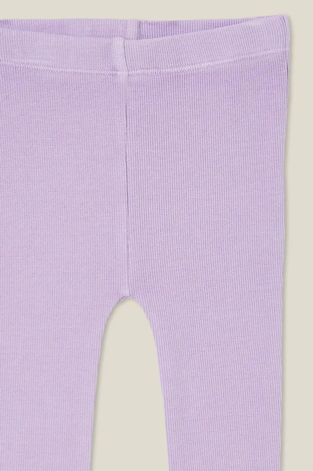 Baby Bottoms Cotton On The Row Rib Skinny Legging Lilac Drop Wash