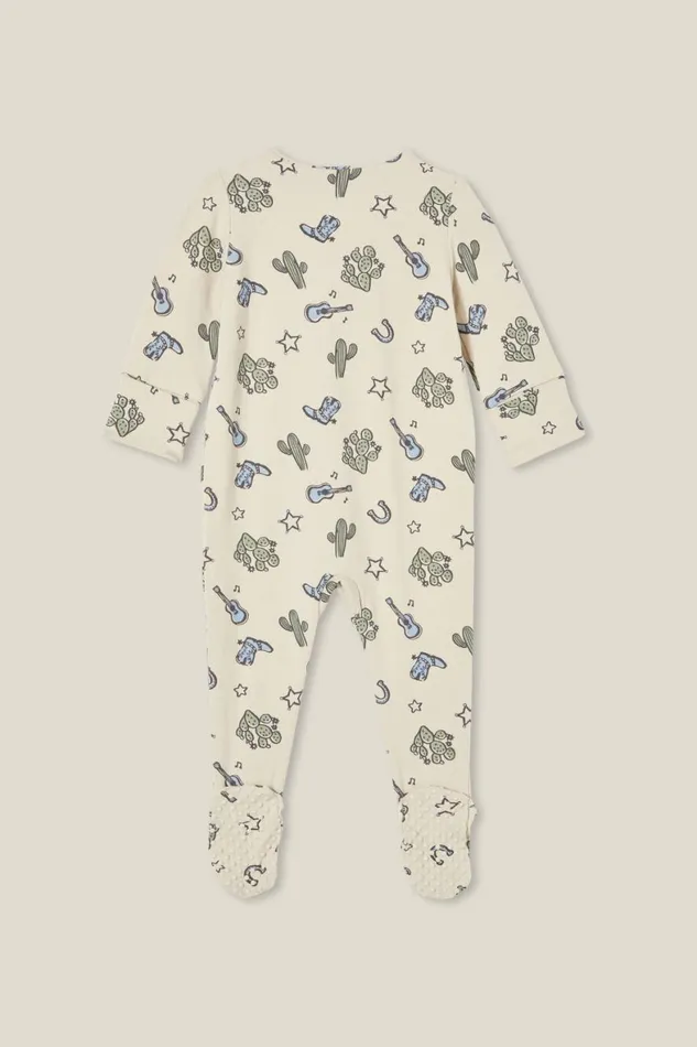 Baby Rompers and All In Ones Cotton On The Long Sleeve Zip Romper Usa Rainy Daycountry Cowboy
