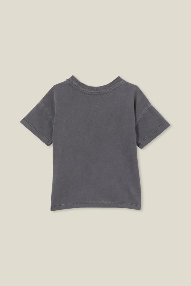 Baby Tops Jackets and Sweaters Cotton On Alfie Drop Shoulder Tee Rabbit Grey Wash