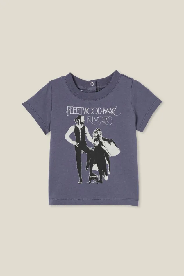 Baby Tops Jackets and Sweaters Cotton On Jamie Short Sleeve TeeLicense Lcn Mt Vintage Navyfleetwood Mac