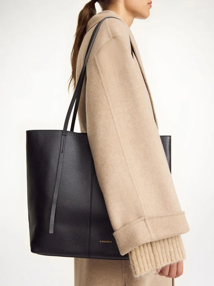 Bags Women By Malene Birger Abilso Leather Tote Bag Black Bags Women By Malene Birger Abilso Leather Tote Bag Black