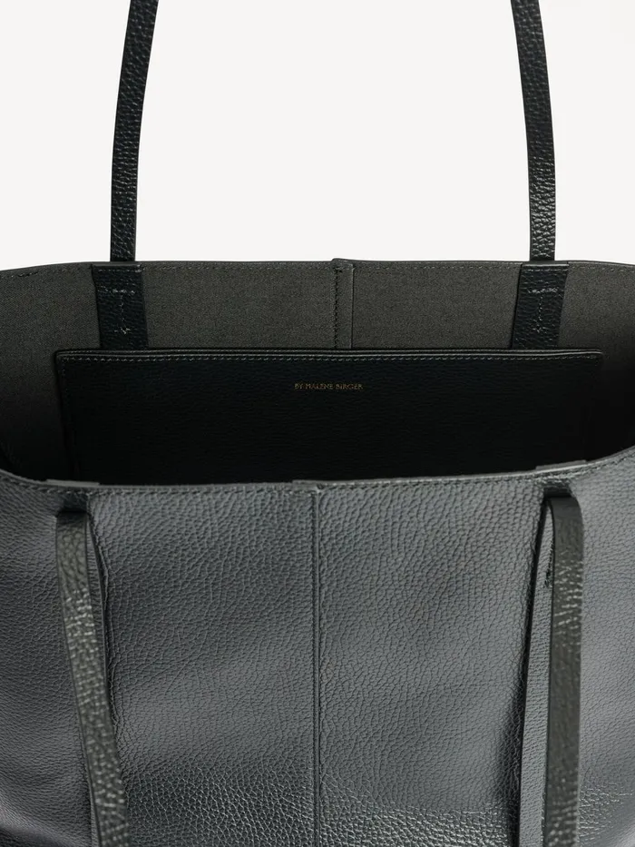 Bags Women By Malene Birger Abilso Leather Tote Bag Black Bags Women By Malene Birger Abilso Leather Tote Bag Black
