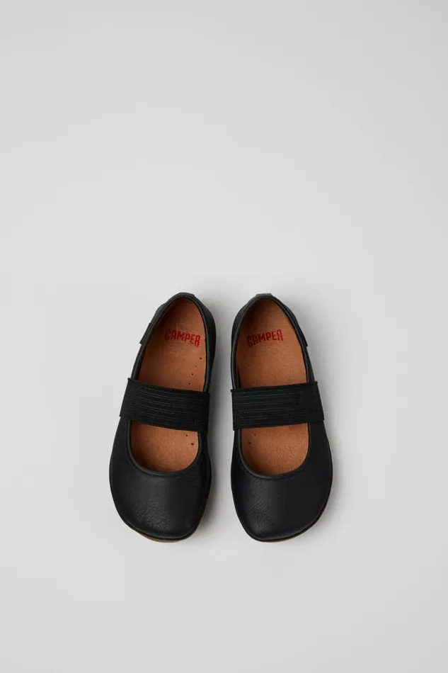 Ballerinas Kids Camper Right Black Leather Ballerina