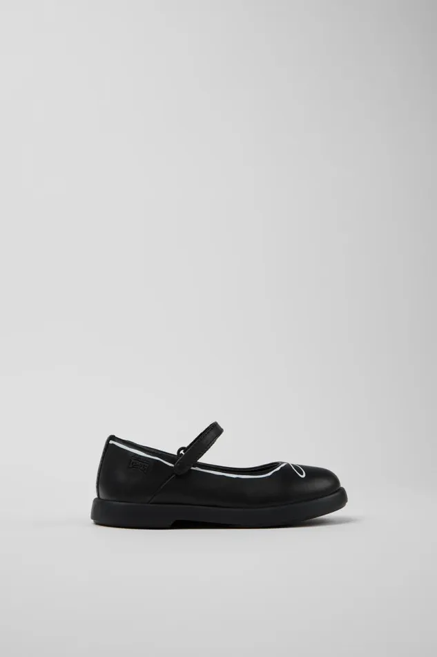Ballerinas Kids Camper Twins Black Leather Mary Jane Shoes Ballerinas Kids Camper Twins Black Leather Mary Jane Shoes
