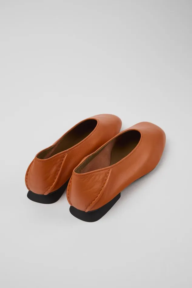 Ballerinas Women Camper Casi Myra Orange Leather Ballerinas