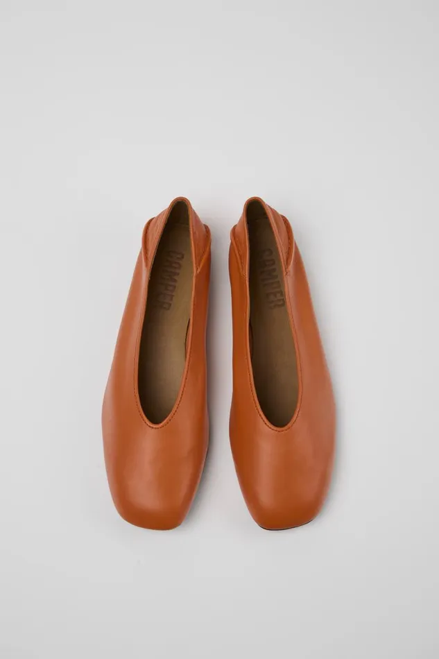 Ballerinas Women Camper Casi Myra Orange Leather Ballerinas