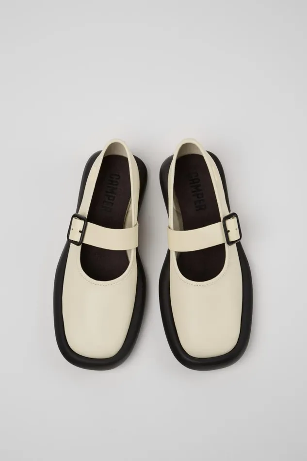 Ballerinas Women Camper Onda White Leather Mary Jane