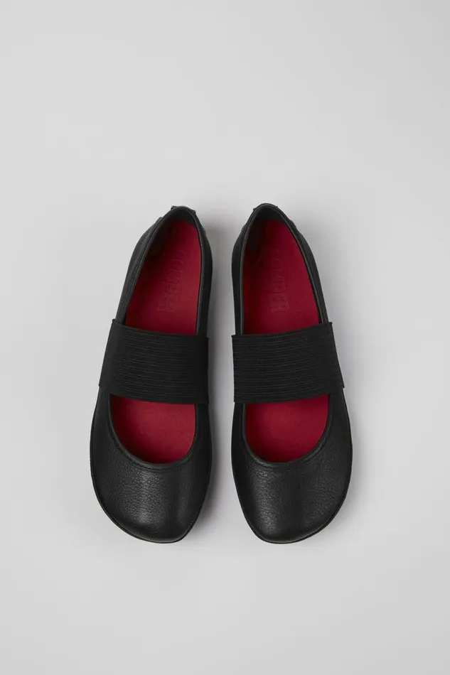 Ballerinas Women Camper Right Black Leather Ballerina