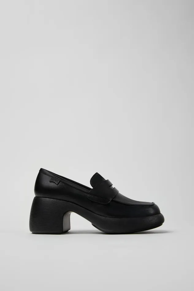 Ballerinas Women Camper Thelma Black Leather MoccasinBallerina