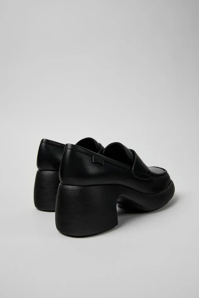 Ballerinas Women Camper Thelma Black Leather MoccasinBallerina