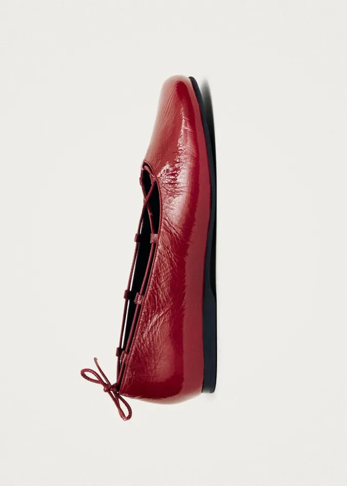 Ballet Flats Women ALOHAS Hollis Onix Red Leather Ballet Flats