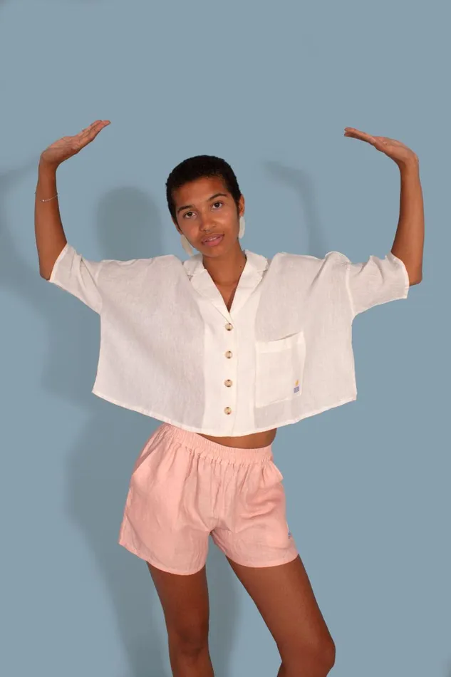 Basic Linen Shorts Petal WomensShop LF Markey Shorts