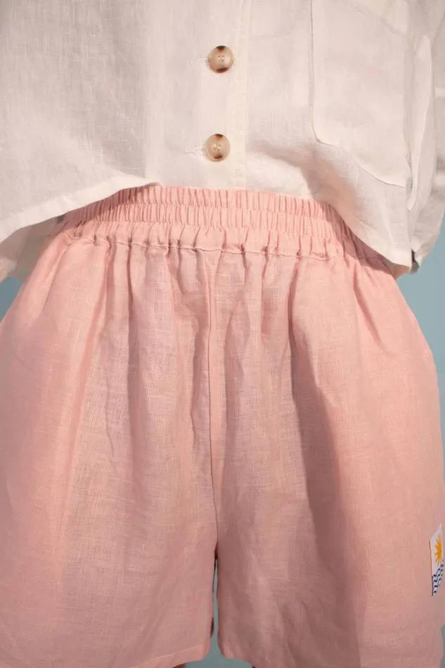 Basic Linen Shorts Petal WomensShop LF Markey Shorts