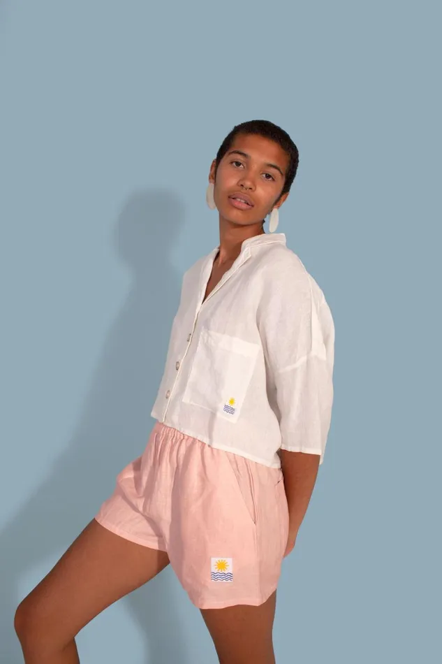 Basic Linen Shorts Petal WomensShop LF Markey Shorts