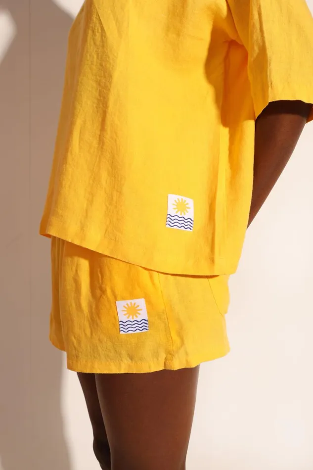 Basic Linen Top Canary WomensShop LF Markey Tops