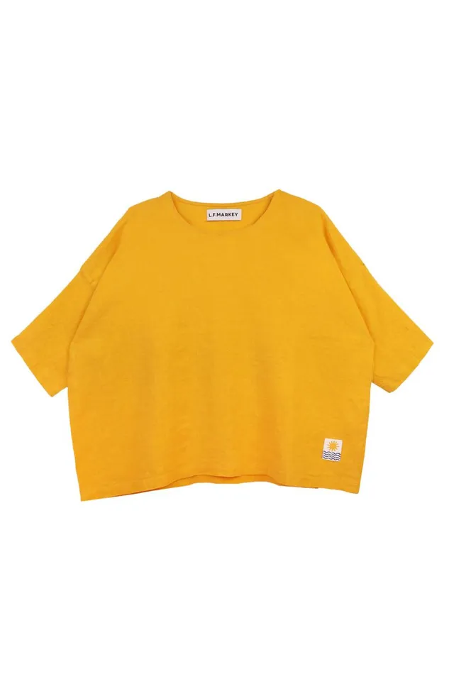 Basic Linen Top Canary WomensShop LF Markey Tops