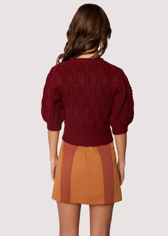 Beatrice Cardigan Burgundy Women Lost Wander Outerwear