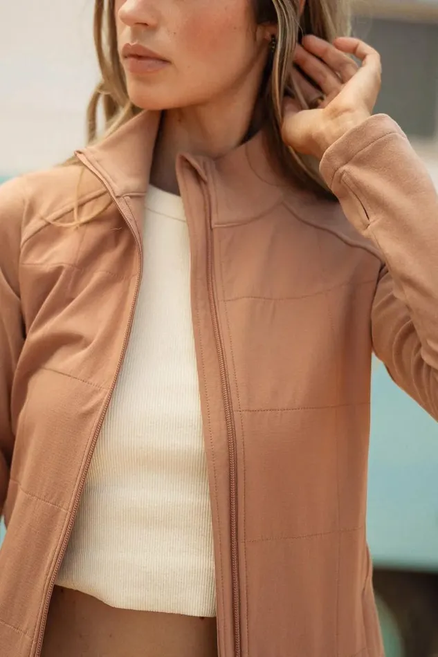 Beckham Zip Up Jacket In Rose Rose Women Bohme Tops