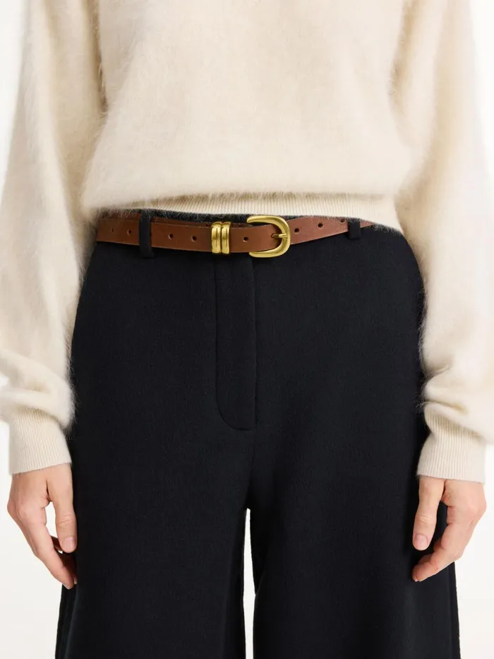 Belts Women By Malene Birger Zoilo Leather Belt Dark Brown Belts Women By Malene Birger Zoilo Leather Belt Dark Brown