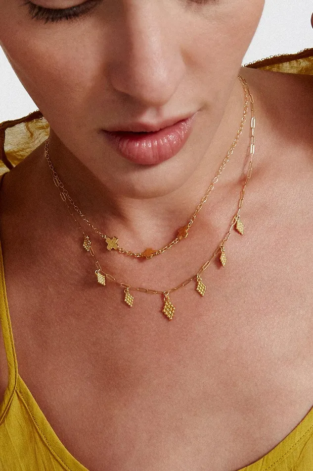 Bijou Charm Necklace Yellow Gold Women Chan Luu Necklaces