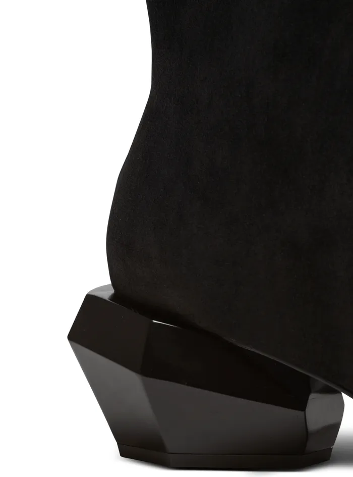 Billy Suede Ankle Boots With Diamond Heel Black Men Balmain Boots And Rangers