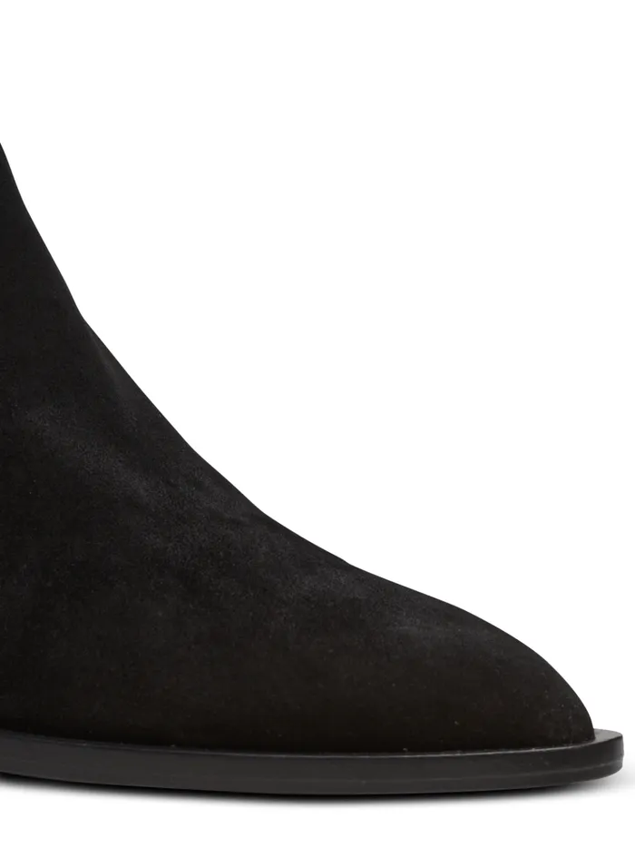 Billy Suede Ankle Boots With Diamond Heel Black Men Balmain Boots And Rangers