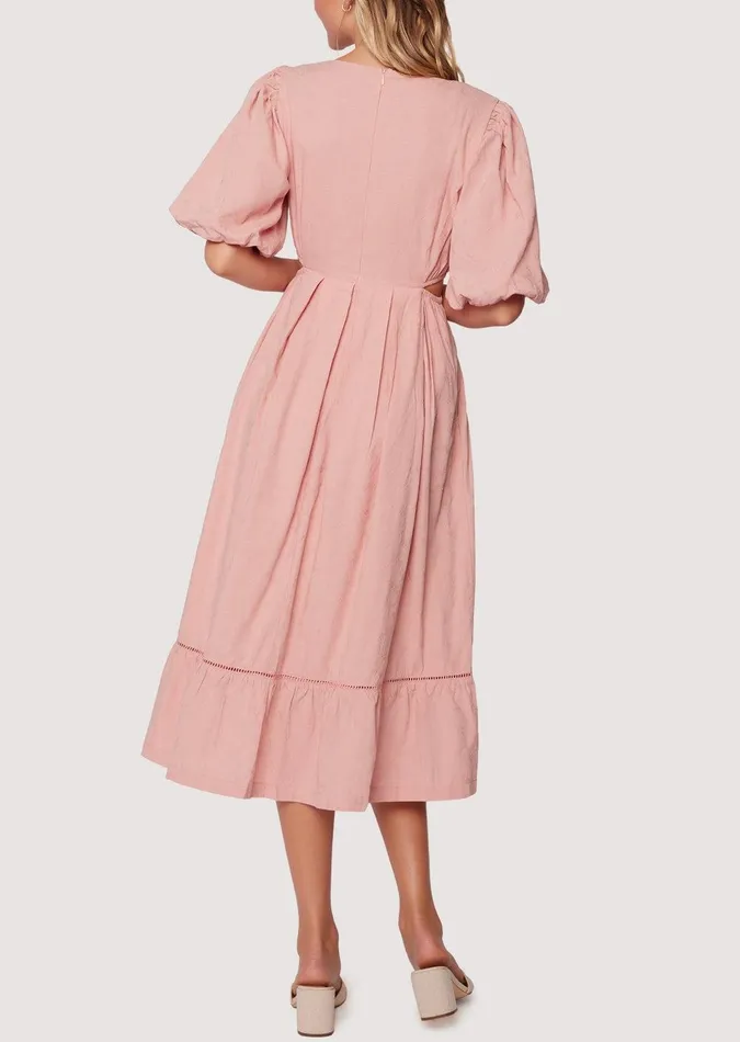 Bird Song Midi Dress Blushpink Women Lost Wander Dresses