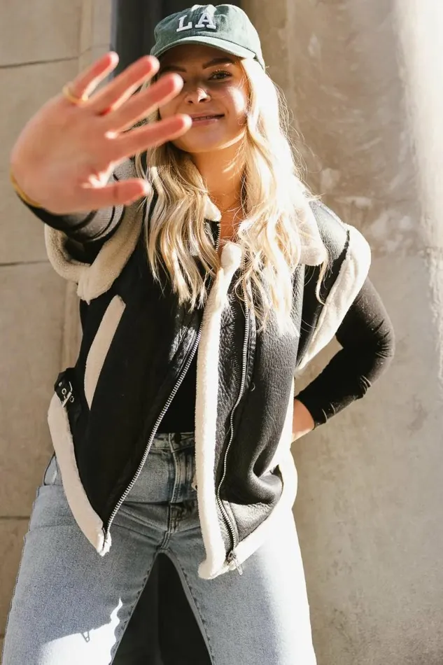 BlankNYC Off To The Races Vest In Black Black Women Bohme Outerwear