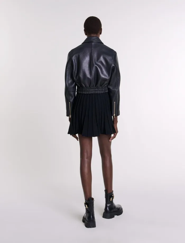 Blazers and Jackets Women Maje Leather Jacket Black