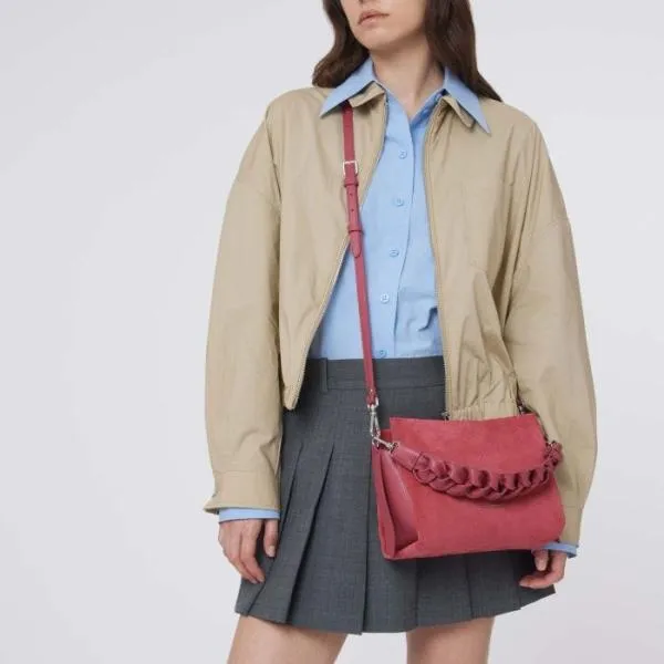 Boheme Suede Bimaterial Small Rosewood Women Coccinelle Top Handle Bag Boheme Suede Bimaterial Small Rosewood Women Coccinelle Top Handle Bag