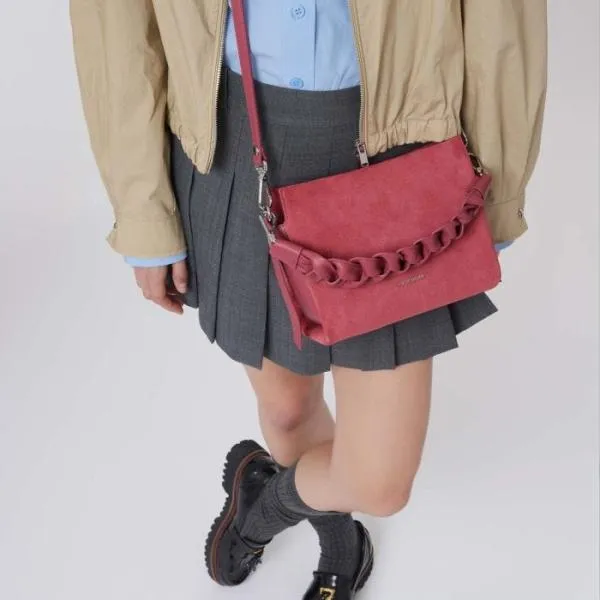Boheme Suede Bimaterial Small Rosewood Women Coccinelle Top Handle Bag Boheme Suede Bimaterial Small Rosewood Women Coccinelle Top Handle Bag