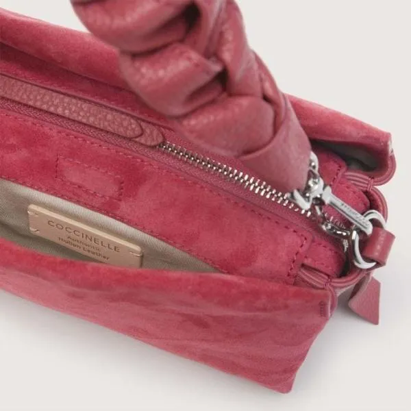 Boheme Suede Bimaterial Small Rosewood Women Coccinelle Top Handle Bag Boheme Suede Bimaterial Small Rosewood Women Coccinelle Top Handle Bag
