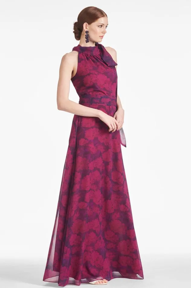 Boho Women Sachin and Babi Kayla Gown 8211 Magenta Bloom