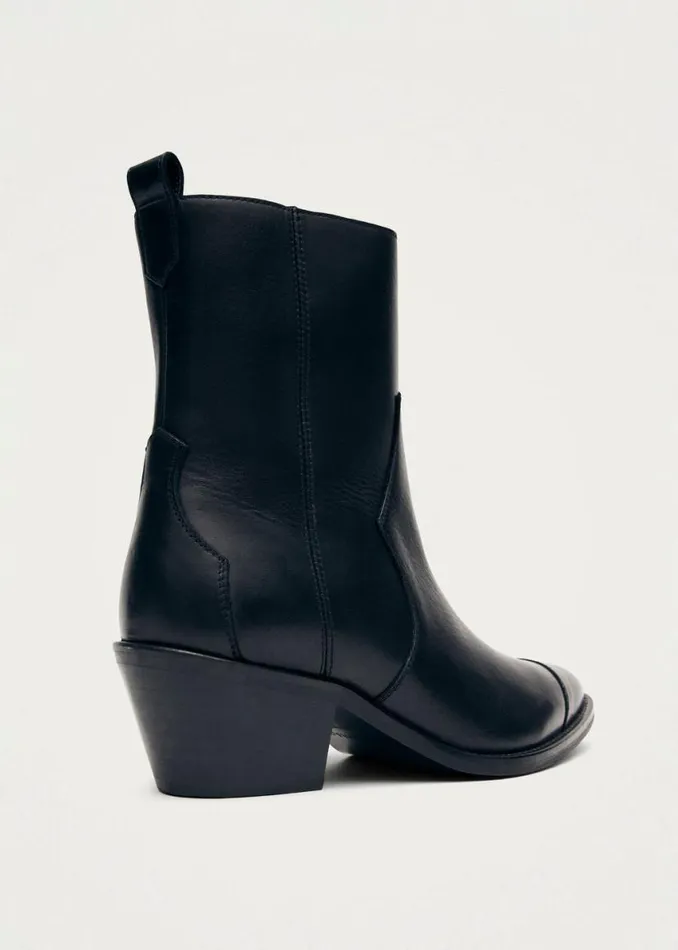 Boots Women ALOHAS Austin Black Leather Ankle Boots